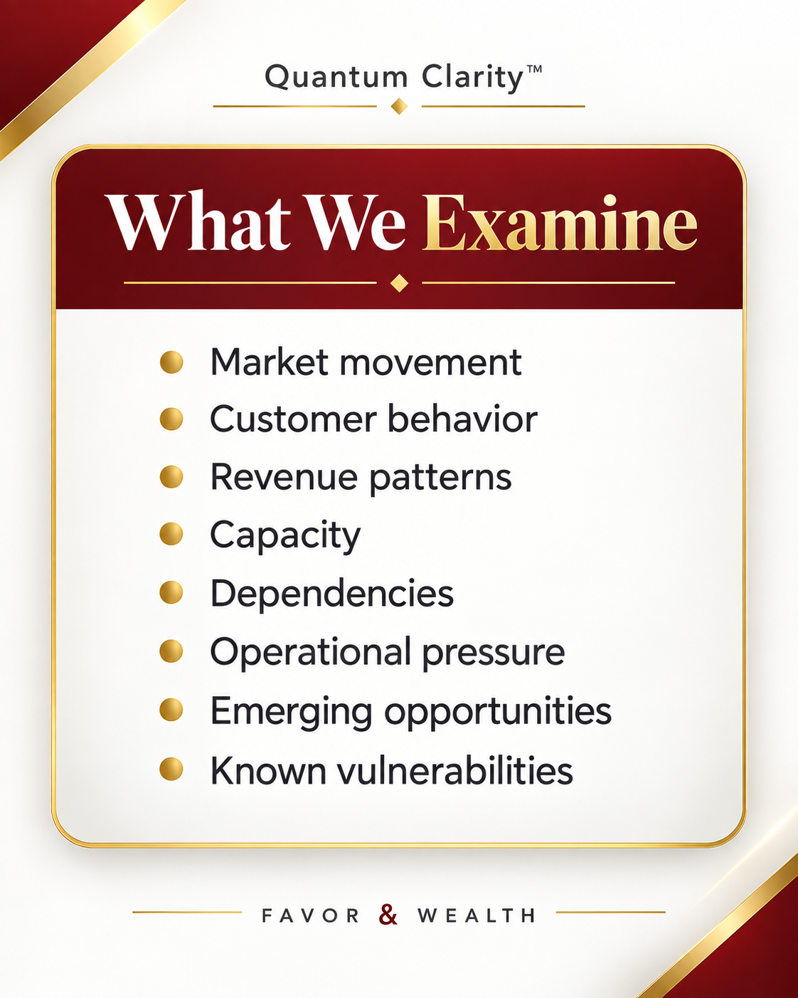 what we examine